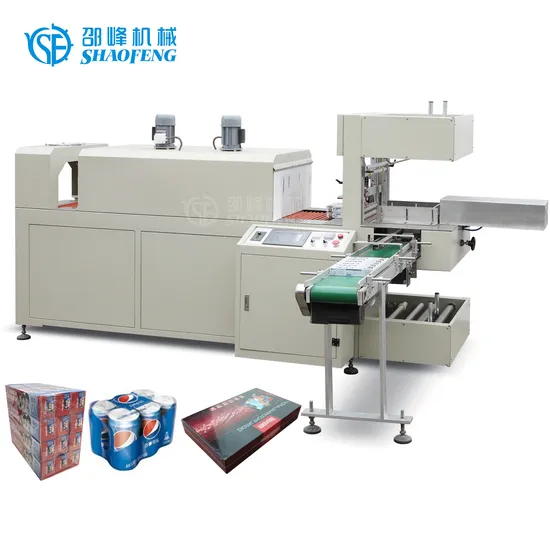 Automatic Sleeve Type POF PE PP PVC Film Foil Wrapping Heating Shrinking Machine Line for Bottle Can Box Carton Goods Food