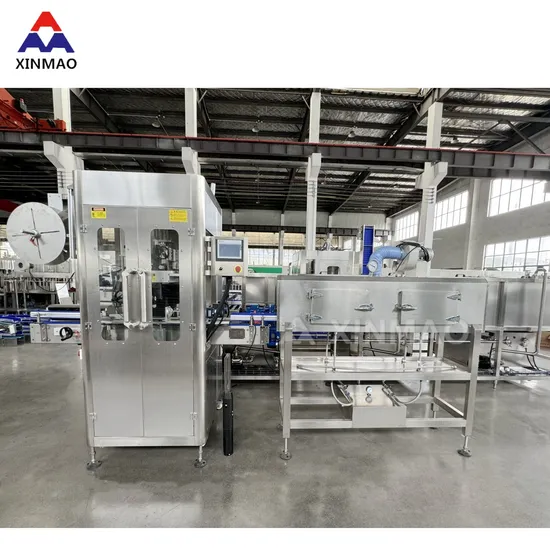 Good Price Fully Automatic Bottled Plastic Water Glass Bottle Beverage Juice PVC Label Shrinking Machine 