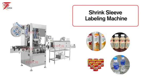 Automatic Drinking Water Juice Beverage Bottles PVC Label Heat Shrinking Sleeve Labeling Machine 