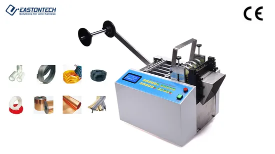 Automatic Heat Shrinking Tube Nickel Strip Plastic Tape Cutting Machine for PVC Tube Label Cable Film Foil Sleeve Cutting 