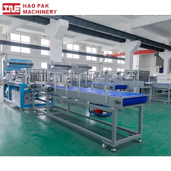 Automatic Water Oil Juice Milk Pet Plastic Bottle Half Paper Tray POF PVC Shrinking Stretch Roll Film Shrink Packaging Machine 