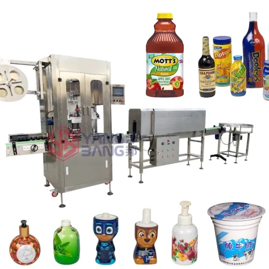 Automatic Shrink Sleeve Labeling Machine Shrinking Bottles Aluminum Cans Metal Tin Cans Pet PVC Material Label 
