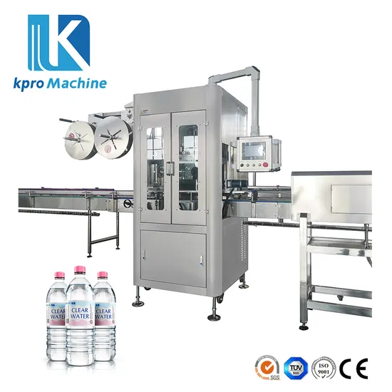 Automatic Heat Shrink Sleeve Labeling Applicator Machine for Bottle Neck PVC Film Label Shrinking Wrapping Packaging 